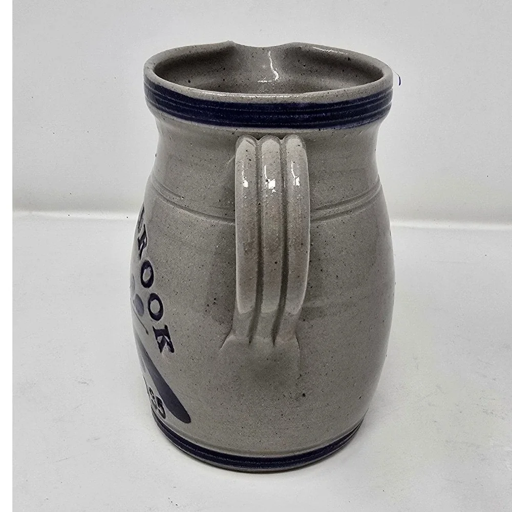 Vtg Westerwald salt glazed pottery handled pitcher 